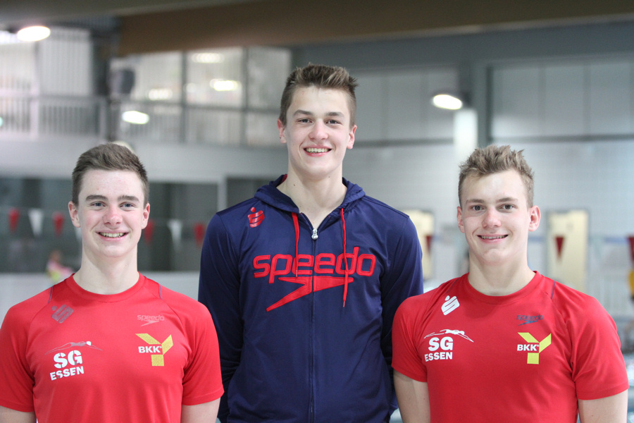 Moritz Brandt, Joshua Petrovic, Felix Kusnierz SG Schwimmer