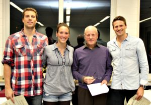 (v.l.) Hendrik Feldwehr, Isabelle Härle, Bernhard Gemlau, Christian vom Lehn Ehrung der Meister